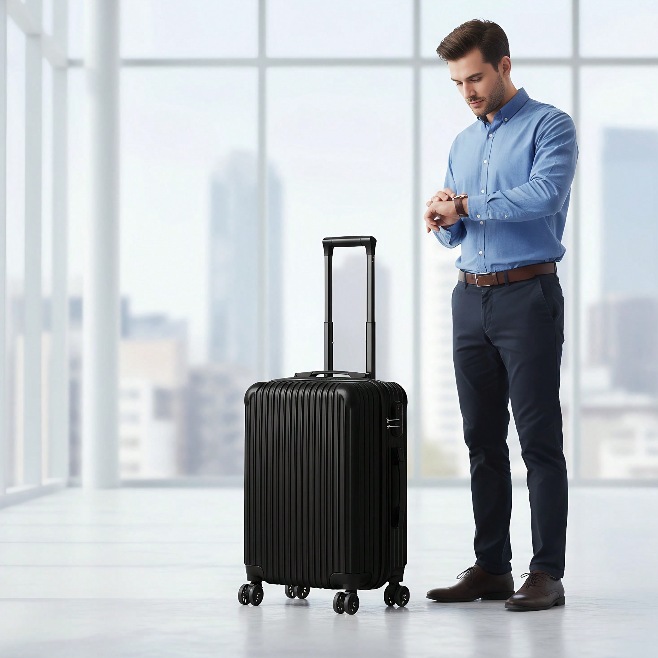 Spinner Wheel Rolling Suitcase 20 Inch - Valigia rigida da 20 pollici, con