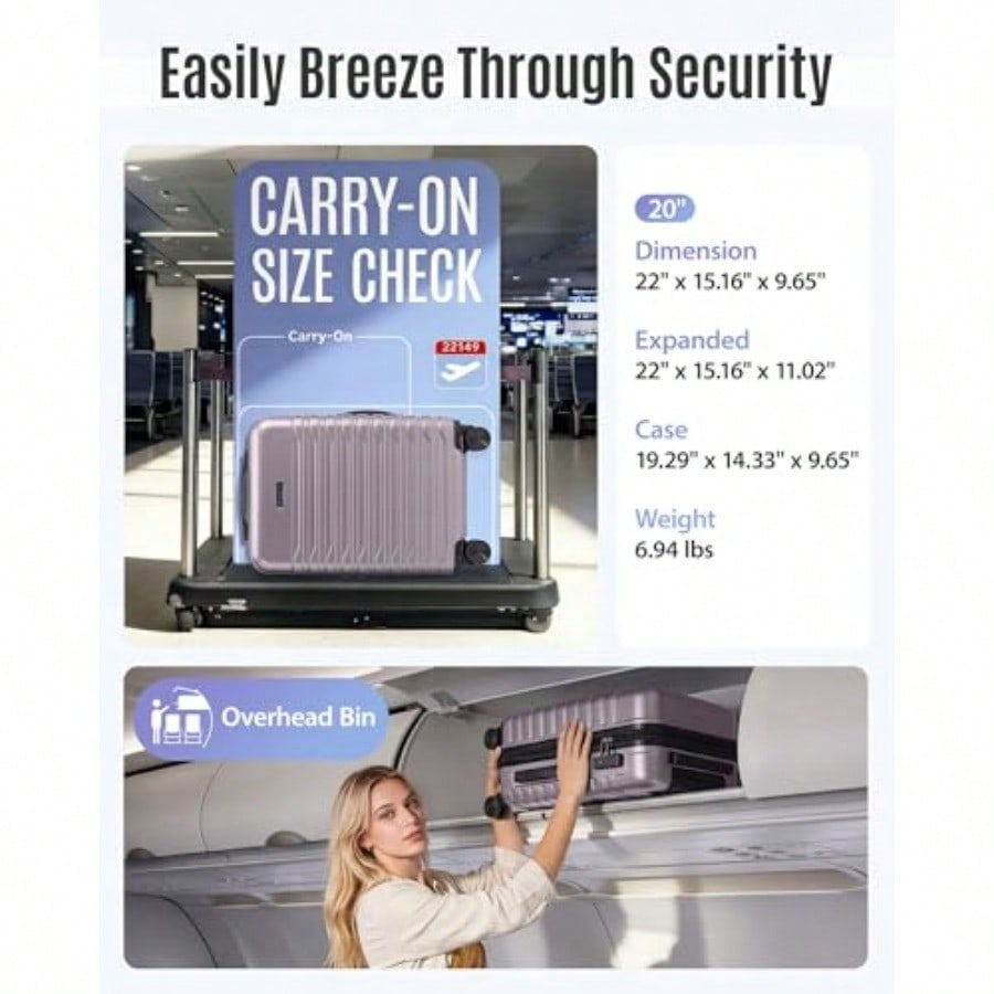 Valigia Espandibile da Cabina  - Spinner Wheel Rolling Suitcase 20 Inch recensione e prezzo