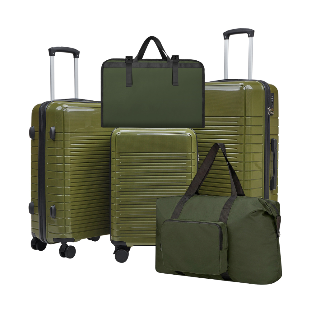 Set di 5 valigie rigide in PP, - Foldable Rolling Luggage Bag recensione e prezzo